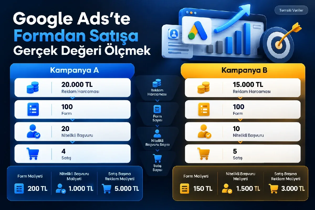 Google Ads kampanya performansı karşılaştırması