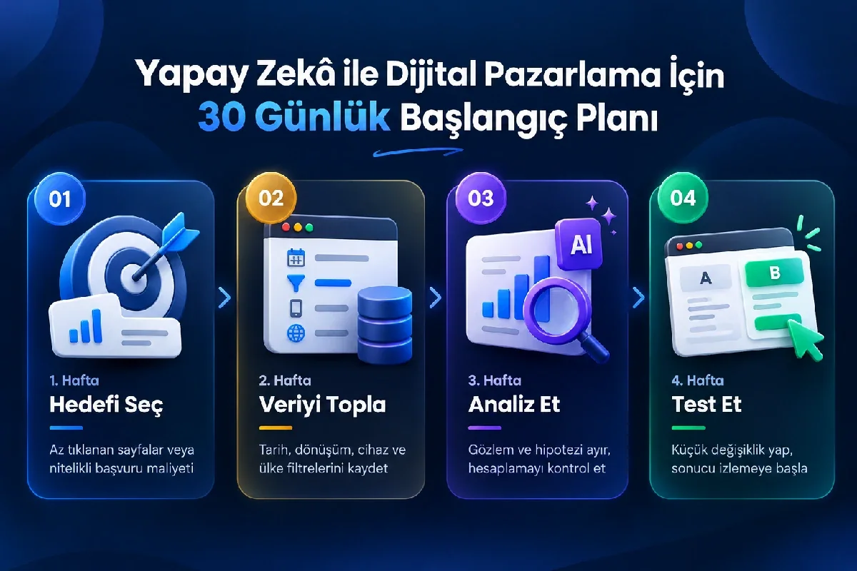 Yapay zekâ ile 30 günlük dijital pazarlama planı